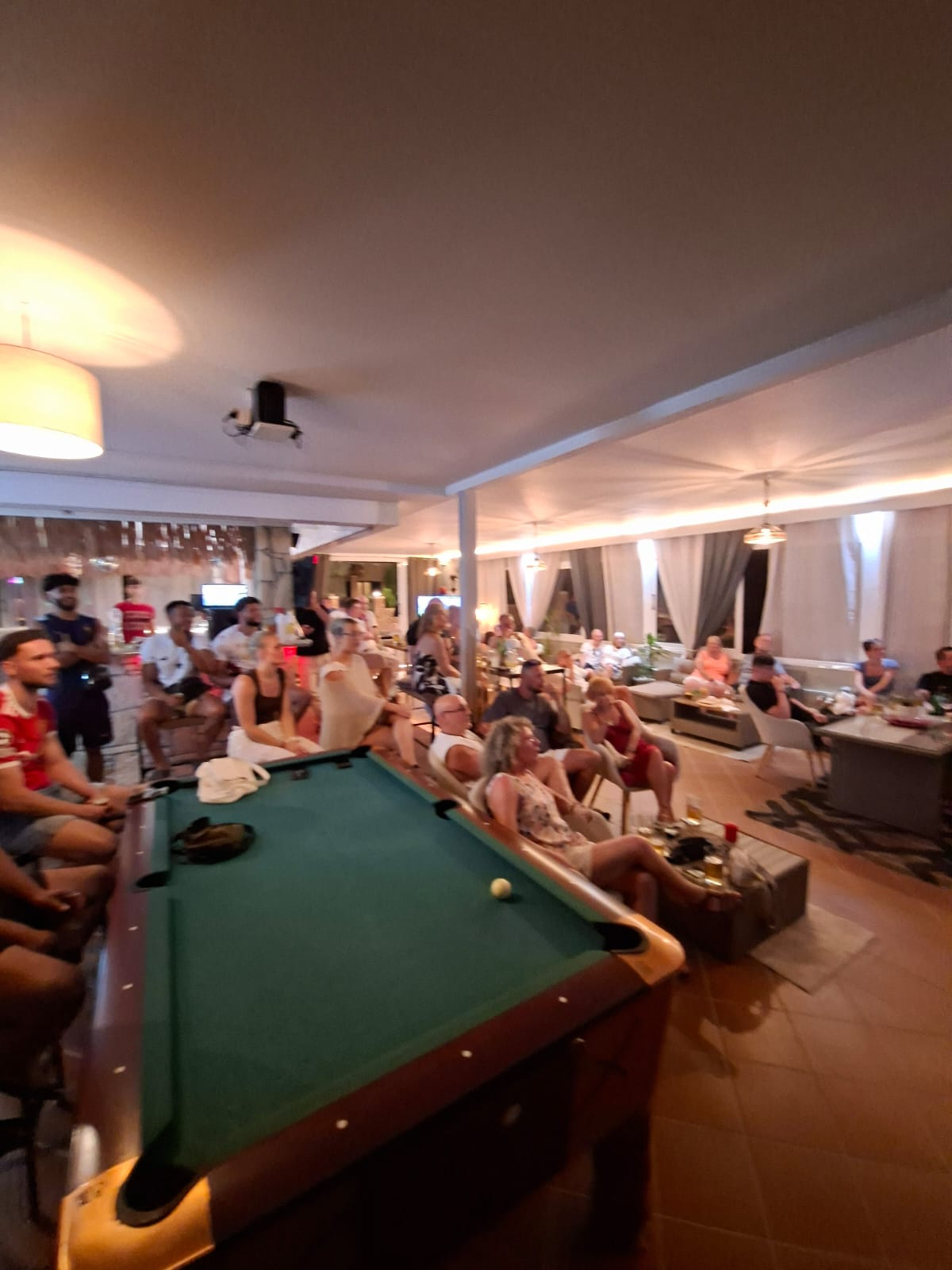 Pool table and games area at TE.BRA sports bar Hersonissos Crete