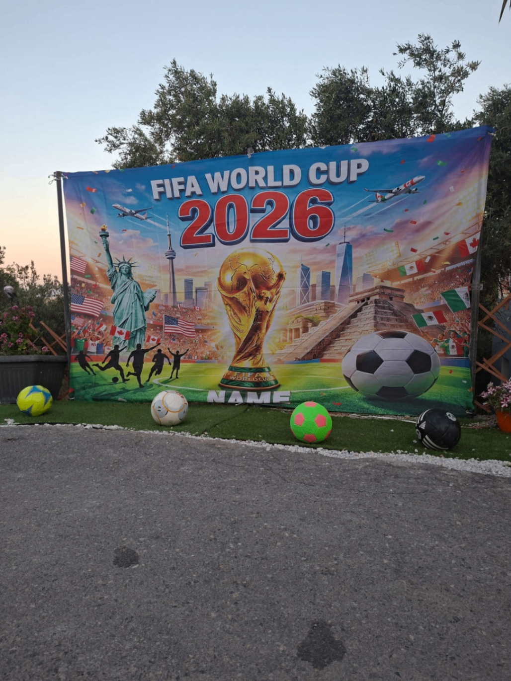 FIFA World Cup 2026 backdrop at TE.BRA Sports Bar